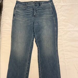 White House Black Market Blue Straight-Leg Jeans